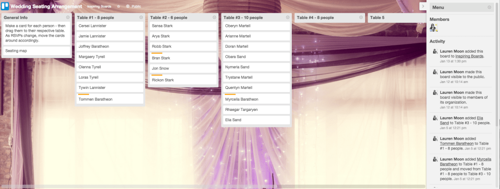 Helpful Wedding Planning Tool – Trello