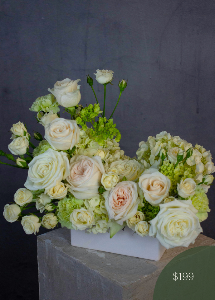 White and Green Designer's Choice Arrangement