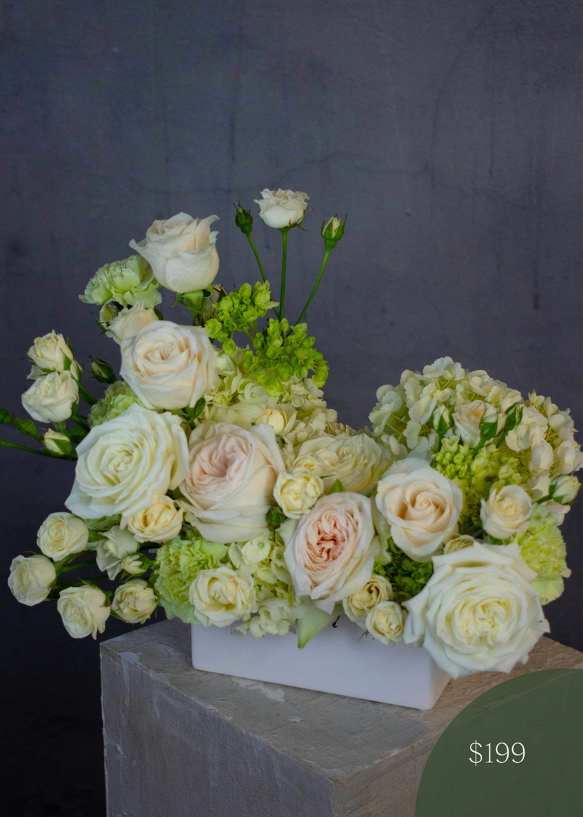 White and Green Designer's Choice Arrangement